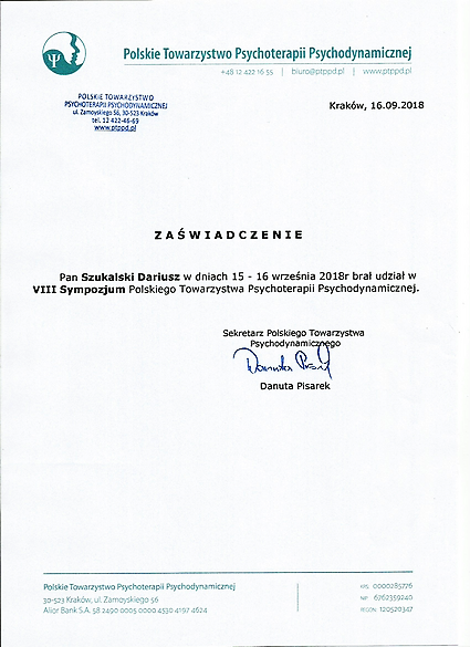kwalifikacje - dariusz szukalski
