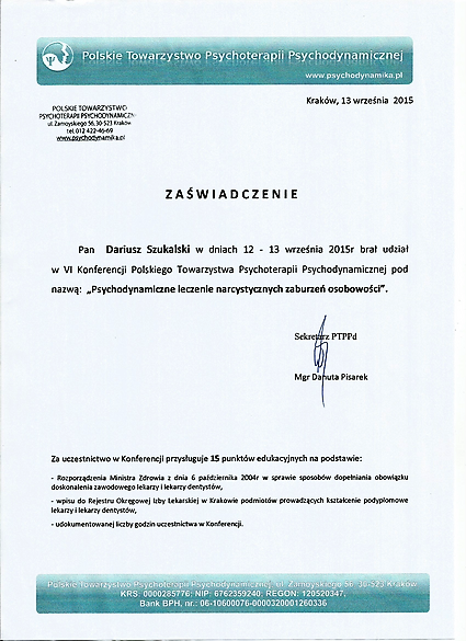 kwalifikacje - dariusz szukalski