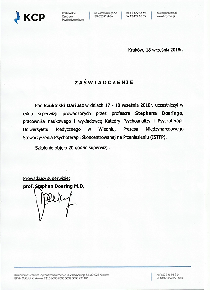 kwalifikacje - dariusz szukalski