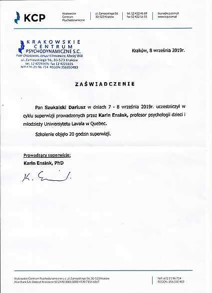 kwalifikacje - dariusz szukalski